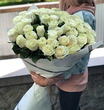 Букет 35 Белых роз #REPLACE_PRED# Белозерском