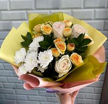 Букет цветов из:  Розы и Хризантемы #REPLACE_PRED# Белозерском